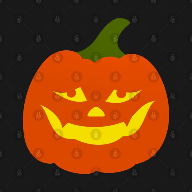 Funny Joyful Halloween Pumpkin Face by koolteas