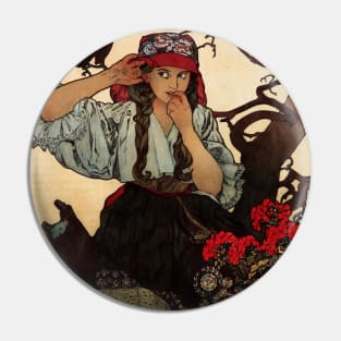 Moravian Teachers' Choir by Alfons Mucha Pin