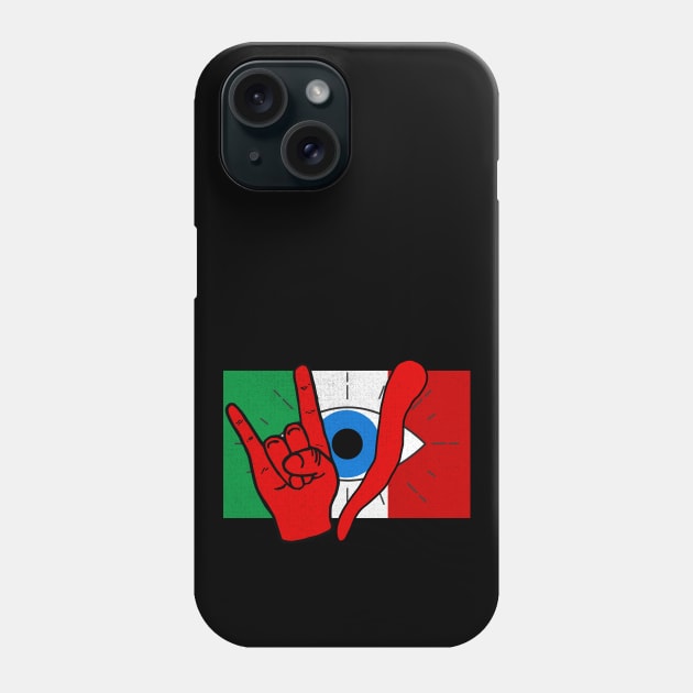 Italian Evil Eye il Malocchio Maloik Malocchio Italy Phone Case by Rosemarie Guieb Designs