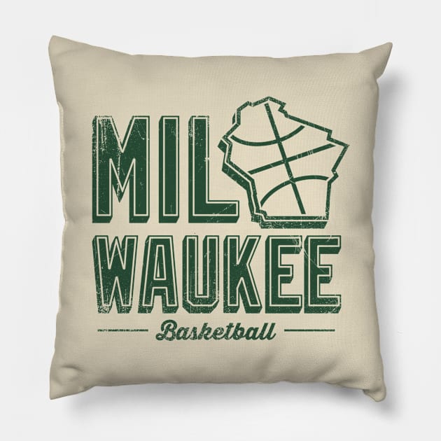 Milwaukee Basketball 2 Pillow by KFig21