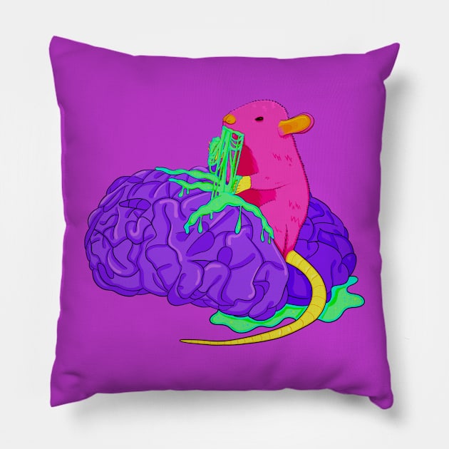 Eating Brain Pillow by steffiemolla