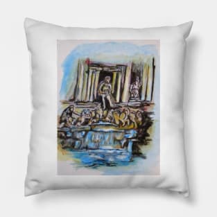 Trevi Fountain Rome Pillow