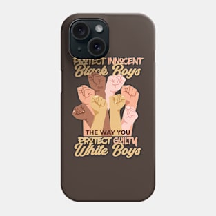 Protect Innocent Black Boys Guilty White Boy Racism Equality Phone Case