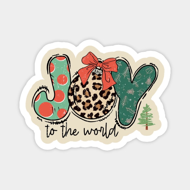 Joy To The World Christmas Magnet by The WYLD Tribe