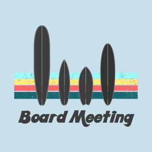 Vintage Style distressed Surfboard Board Meeting T-Shirt