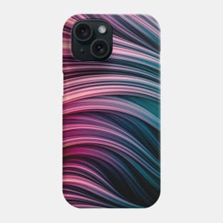 Hot Pink and Dark Blue Abstract Art Strands Phone Case