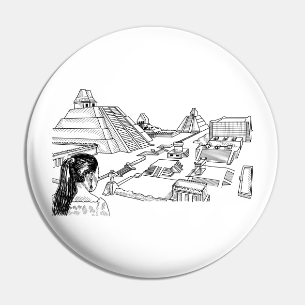 Tenochtitlan Pin by Digilogos