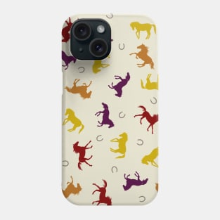 Autumn Fall Leaf Color Scheme Horse Pattern Phone Case