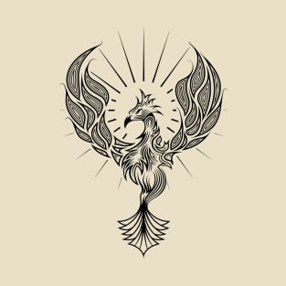 Phoenix Tribal Tattoo Design T-Shirt