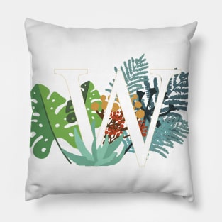 Plant Letter W Pillow