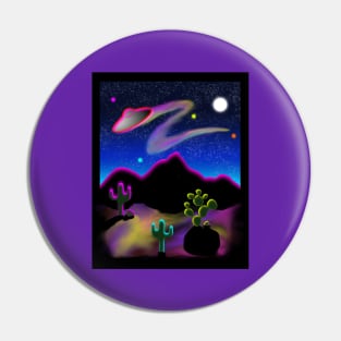 UFO Desert Party Pin