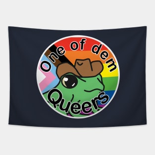 Pride Frog with a cowboy hat Tapestry