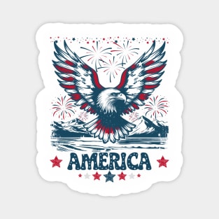 Eagle American Patriotic Fireworks Magnet