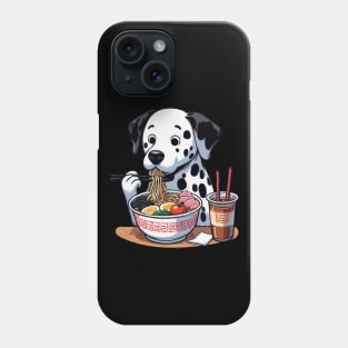 Dalmatian Eating Ramen Phone Case