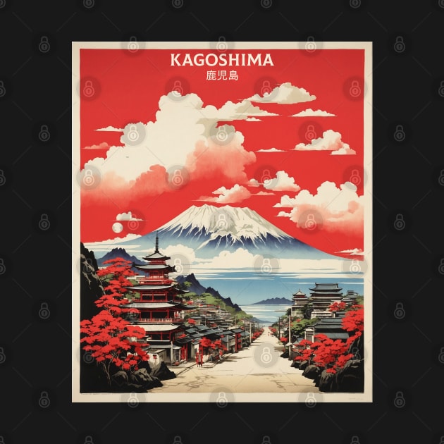 Kagoshima Japan Travel Vintage Tourism Poster by TravelersGems