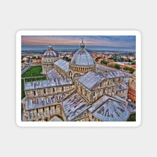 Pisa Cathedral. View from Leaning Tower. Magnet