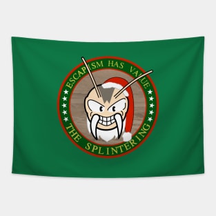 The Splintering Santa Chomp Logo Tapestry