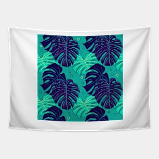 Monstera Pattern - Neon Tapestry