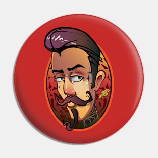 Beard Man red Pin