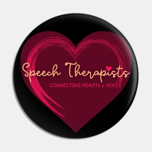 Speech Therapists – Hearts and Minds – Pink Hearts Pin