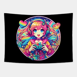 Gaming lover gamer girl Tapestry