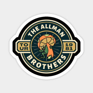 The Allman Brothers - Tour 1981 // Design Logos Fanart Style Magnet