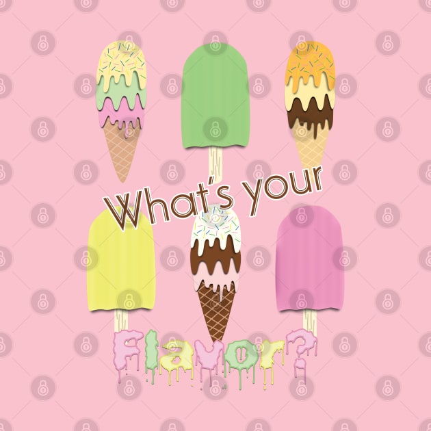 What's Your Flavor? Cute Ice Cream Cones & Popsicle Ice Blocks by karenmcfarland13