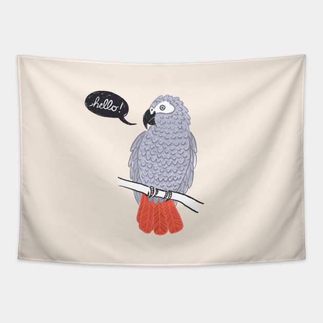 African Grey Tapestry by IllustratedActivist