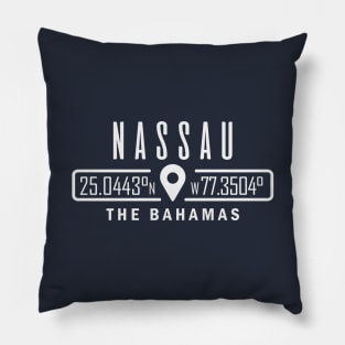 Nassau, Bahamas GPS Location Pillow