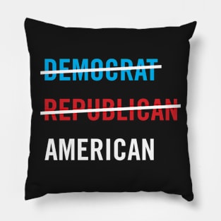 Democrat. Republic. American. T-shirt Pillow