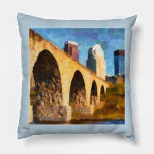 Minneapolis Stone Arch Bridge Pillow