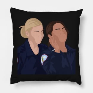 Gabby Dawson & Leslie Shay | Chicago Fire Pillow