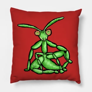 Praying mantis reversed Pillow