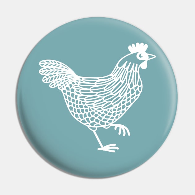White Hen Pin by NicSquirrell