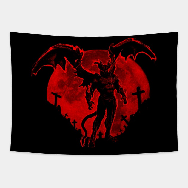 Devilman- Death All Around Tapestry by LivMat