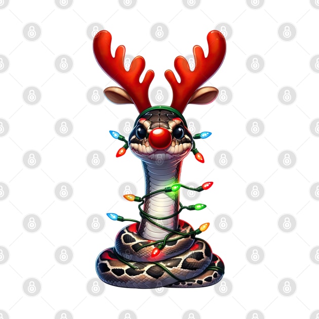 Christmas Red Nose Snake by Chromatic Fusion Studio