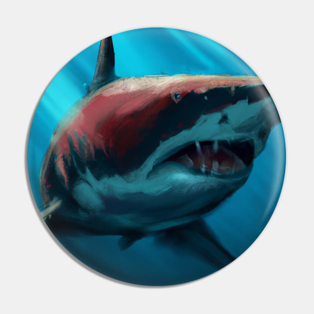 Giant Shark Pin by Star Scrunch