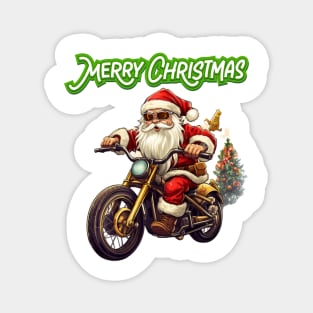 Motorcycle Santa Magnet