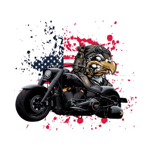 Patriotic Freedom Rider by Pieartscreation