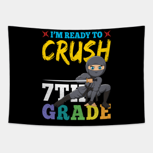 Ninja 7th Grade Rocks Gift First Day of School Tapestry