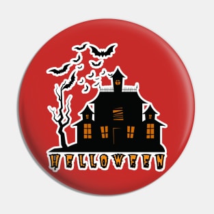Halloween haunted house Pin