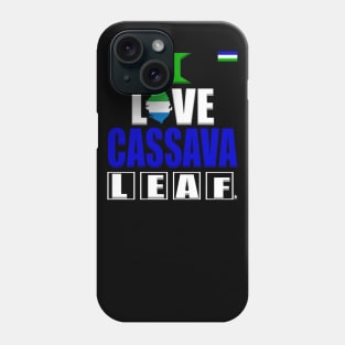 I Love Cassava leaf, Sierra Leone flag, Mama Salone Phone Case