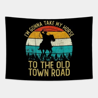 Take my horse town road Tapestry