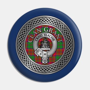 Clan Grant Crest & Tartan Knot Pin