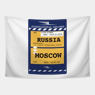 Russia Moscow travel ticket Tapestry