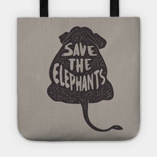 Awesome Vintage Save The Elephants T shirt Tote