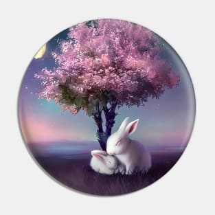 bunny tree Pin