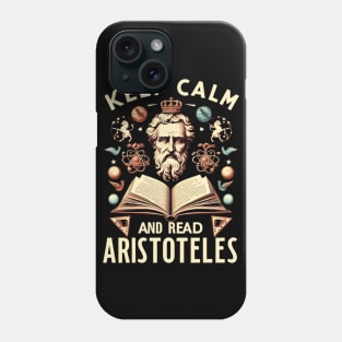 Aristotle quote and art for stoicism lovers Phone Case