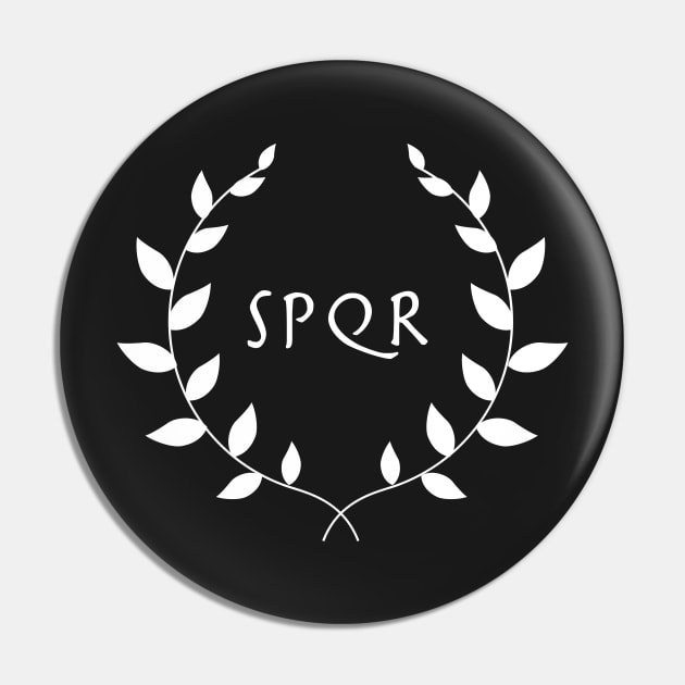 Roman Empire SPQR Wreath Pin by MeatMan