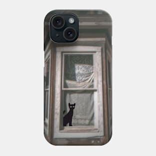 Cat in the window Phone Case